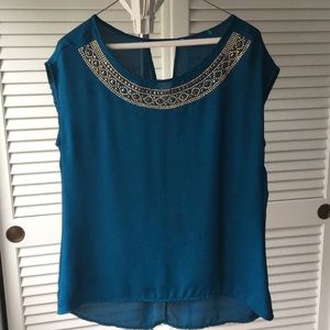 Bedazzled Jade Blouse